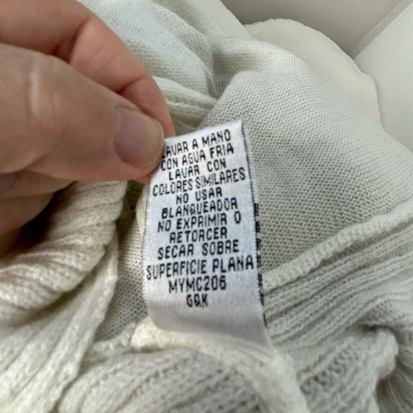 Allison Brittney White Ruffled Cardigan Sweater Medium‎ - Picture 6 of 14